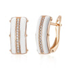 Black Enamel Hoop Earrings For Women Rose Gold Color Girl Party Accessories Wedding Eardrop Jewelry - Image 9