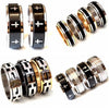 20pcs Rotatable Men Ring Stainless Steel Spinner Ring Cross Spin Rotating Ring 8mm Wedding Band Man Punk Ring Party Jewelry - Image 1
