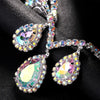 Stonefans Wedding Drop Rhinestone Necklace for Women Free Shipping Queen Belly Dance Accessories Statement Jewelry