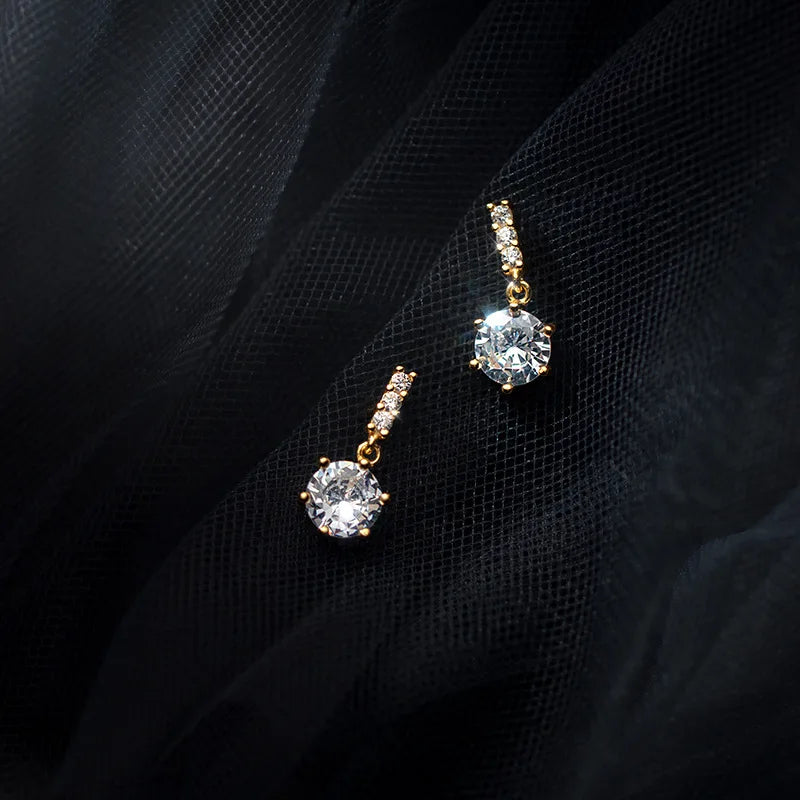 Minimalist Fringe Drop Earrings For Women Niche Cubic Zirconia Earring Soft Sparkling Accessories Jewelry Gifts - Image 1