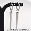 No Fade Different Length Pointed Cone Dangle Earring Stainless Steel Round Hoop Earrings For Women Men Jewelry Ear Piercing Gift - Image 21