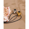 Stainless Steel Water Drop Agate Stone Pendant PU Leather Necklace for Women Statement Jewelry Accessories - Image 1