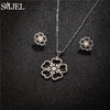Stainless Steel Lily Flower Necklace Set with Matching Earrings and 45 cm Chain - Image 6