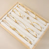 Multilayer Open Bangle Set 12 Pieces in Gold-Tone - Image 8