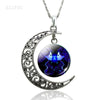 12 Constellation Necklace Zodiac Signs Cabochon Glass Crescent Moon Pendant Clavicle chain Necklace Birthday Gifts for Women - Image 15