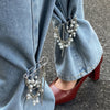 Creative Detachable Imitation Pearl Tassel Brooch Adjustable Trousers Jeans Safety Pin Convenient Versatile Clothing Accessories - Image 1
