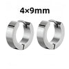 1 Pair Minimalist Punk Black Stainless Steel Male Piercing Hoop Earring for Women Teens Party Accessories for women - Image 21
