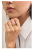 Delicate Cubic Zirconia Heart Stainless Steel Gold Color Adjustable Open Ring Chic Charm Jewelry - Image 15