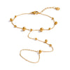 Stainless Steel Zircon Beads Back of Hand Chain Finger Bracelet Chic Sexy Jewelry Gift - Image 42