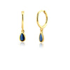 Colorful Zircon Geometric Drop-shaped Hoop Earrings Women Personality Huggie - Image 12