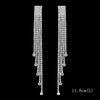 Long Tassel Drop Earrings for Women Silver Color Rhinestone Crystal Hanging Dangle Earring Bridal Wedding Jewelry - Image 42