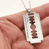 Alloy Razor Blade Pendant Necklace with 45 cm or 60 cm Chain - Image 18