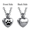 Stainless Steel Small Heart With Pets Paw Urn Necklace Charms for Memorial Ashes Jewelry Keepsake Pendant - Image 7