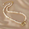 Freshwater Pearl Romantic Love Heart Gold Female Jewelry Set For Women Necklace Bracelet - Image 4