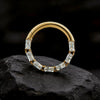 Titanium Rectangle CZ Hinged Segment Nose Ring 16G Septum Clicker Daith Hoop Cartilage Piercing Jewelry - Image 5