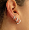Triple Pave Hoop Earrings in One Pair or Three Pair Sets - Image 18