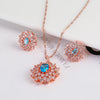 Retro Classic Temperament Women's Snowflake Set Zircon Crystal Pendant Necklace Earrings with Snowflake - Image 15