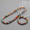 Woven Bead Necklace Glass Beaded Bohemian Statement Necklace Bracelet Hair Accessory Set For Women Jewelry Gift - Image 32