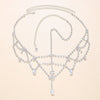 Elegant Boho Full Rhinestone Forehead Chain Hair Accessories Bride Wedding Headbands Headdress Head Chain Hair Jewelry For Women