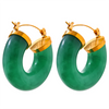 Colorful Resin Stainless Steel Round Y2K Hoop Earrings Daily Wear Ear Charm Jewelry Gift - Image 8