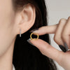 1 Pair Round Bead Design Hoop Earrings For Women Men Stainless Steel Ear Buckle Geometric Love Heart Oval Party Jewelry - Image 5