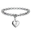 silver noble Heart 26 Letteres chain Bracelets for women party wedding Jewelry gifts - Image 13