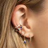 Gold Silver Color Teardrop Slim Zircon Drop Earrings For Women Hoop Colorful Earring Party Jewelry - Image 5