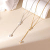 Stainless Steel Y-Shape Tassel Pendant Necklace Gold/Silver Tone Multi-Crystal Minimalist Jewelry for Women - Image 3