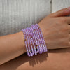 10Pcs Shiny Crystal Charm Bracelet 4mm Glass Beads Elastic Cord Bracelet for Women Friendship Wrist Jewelry - Image 4