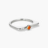 Minimalist Silver Birthstone Ring Gold Color Simple Style For Women Festival Party Gift - Image 2