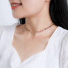 Stone Necklace for Women Tourmaline/Fluorite/Amethyst Handwork Choker Jewelry Party/Wedding Design - Image 2
