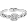Chic Rhinestone Star Heart Bowknot Square Cuff Bracelet for Women Silver Color Stainless Steel Bangles Jewelry Gifts - Image 7