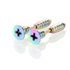 Stainless Steel Screw Stud Earrings in Colorful Finishes 1 Pair - Image 9