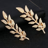 European and American Style Retro Golden Leaves Suit Collar Shirt Collar Pin Buckle Collar Clip Brooch Unisex Rhinestone Brooch - Image 7