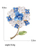 Enamel Hydrangea Brooches for Women Unisex Rhinestone Flower Pins Banquet Party Backpack Gifts Jewelry Accessories - Image 2