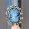 Elegant Enamel Carmeo Beauty Face Brooch Pin For Women Suit Coat Office Party Accessories Jewelry Year Gifts - Image 5