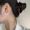 BF Club Silver Vintage Fan Shape Earrings For Women Earring Jewelry Prevent Allergy Party Accessories Gift - Image 2