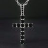 Cubic Zirconia Cross Pendant Necklace on Twisted Chain 60cm - Image 8