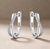 Noble Silver Star Twisted Line Earrings Jewelry Versatile Hoop Earrings For Women Jewelry Birthday Party Gifts - Image 2