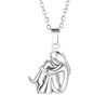 Women and Dog Necklace Cute Little Girl Puppy Pendants Necklaces Animal Pet Jewelry - Image 4
