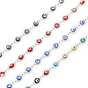 Stainless Steel Bracelets Round Evil Eye Enamel Jewelry Silver Color Hand Turkish Jewelry Bangle Boho Women Bracelet 19.5cm long - Image 2