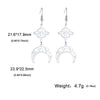 Goth Stainless Steel Earring Triple Rune Moon Phase Pentagram Earrings Woman Men Vintage Jewelry Ear Piercing Witch Knot - Image 8