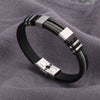 Stainless Steel Bracelets Men Wrist Band Black Grooved Rudder Silicone Mesh Link Insert Punk Wristband Casual Bangles - Image 10