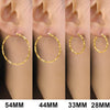 Geometric Hoop Earrings Women 28-54MM Gold Plated Stainless Steel Earrings Jewelry Party Birthday Gift - Image 2