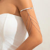 Boho Crystal Pendant Cuff Open Bangles for Women Wed Bridal Goth Tassel Link Arm Bracelets Party Jewelry Gift - Image 7