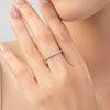 Silver Classic Sparkling Zircon Wedding Engagement Band Promise Bridal Ring For Women Jewelry Gift - Image 2