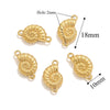 5pcs Stainless Steel Gold Plated Seashell Turtle Conch Double Hole Charms Jewelry Connector For Bracelet Necklace Making Pendant - Image 8