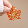 Classic Maple Leaf Brooch Floral Pin Elegant Safety Pin Suit Coat Corsage Welcome Accessory Jewelry Banquets for Women - Image 4