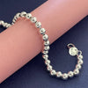 18-20CM Silver Bracelet 6MM Beads Women Wedding Party Gift Jewelry - Image 2
