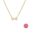 Double Heart Clavicle Chain for Women Necklaces Silver Round White Zircon Pendant Necklace Jewelry - Image 7